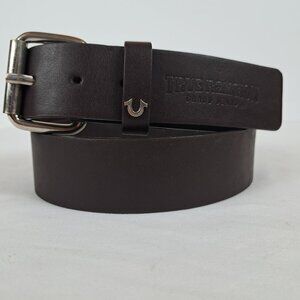 True Religion Classic Dark Brown Casual Belt Size 36